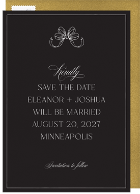 'Posh Bow' Wedding Save the Date