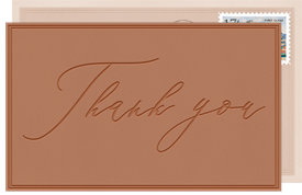 'Understated Monogram' Wedding Thank You Note