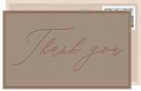 'Understated Monogram' Wedding Thank You Note