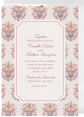 'Floral Tapestry' Wedding Invitation