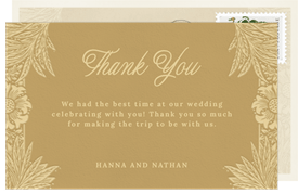 'Garden Bliss' Wedding Thank You Note