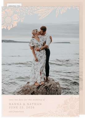 'Garden Bliss' Wedding Save the Date