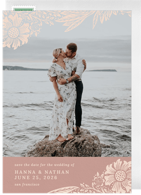 'Garden Bliss' Wedding Save the Date