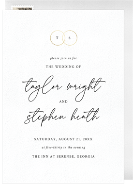 'Forever Rings' Wedding Invitation