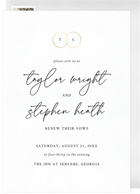 'Forever Rings' Vow Renewal Invitation