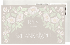 'English Garden Frame' Wedding Thank You Note