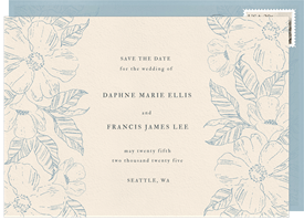 'Etched Florals' Wedding Save the Date