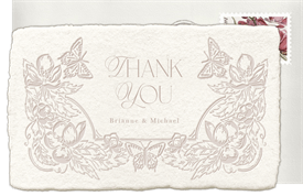 'Maximalist Garden' Wedding Thank You Note