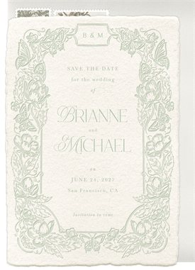 'Maximalist Garden' Wedding Save the Date