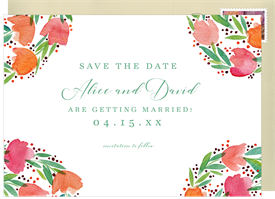 'Flower Garland' Wedding Save the Date
