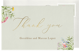 'Painted Wildflower Frame' Graduation Thank You Note