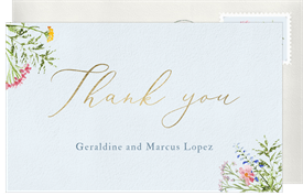 'Painted Wildflower Frame' Graduation Thank You Note