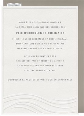 'Letterpress Waves' Business Invitation