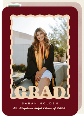 'Funky Squiggle' Graduation Announcement