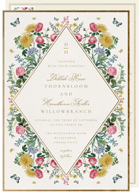 'Romantic Spring Florals' Wedding Invitation
