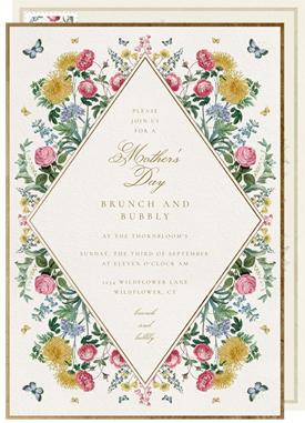 'Romantic Spring Florals' Mother's Day Invitation