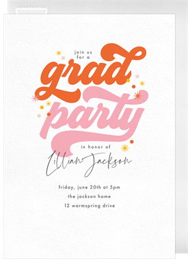 'Rad Grad' Graduation Invitation