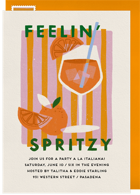 'Feelin' Spritzy' Summer Party Invitation