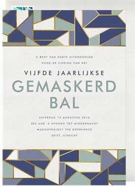 'Gilded Geo' Business Invitation