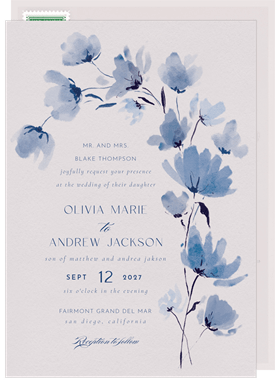 'Sweeping Blooms' Wedding Invitation