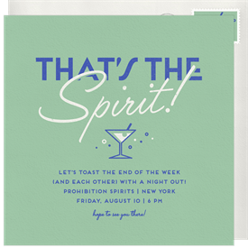 'That's The Spirit!' Entertaining Invitation