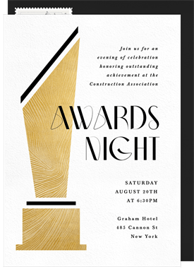 'Award Statue' Awards Ceremony Invitation