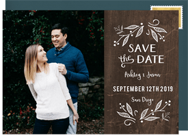 'Carved Initials' Wedding Save the Date