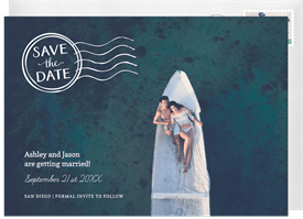 'Postmarked' Wedding Save the Date
