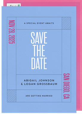 'Fun Trendy Grid' Wedding Save the Date