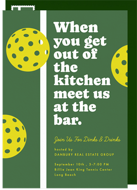 'Out of the Kitchen' Business Invitation