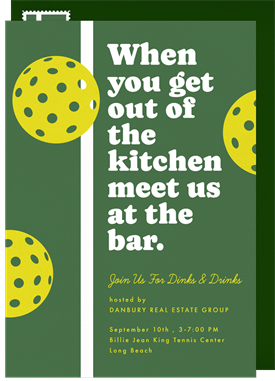 'Out of the Kitchen' Happy Hour Invitation
