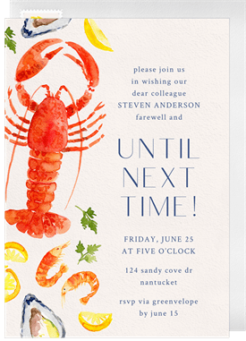 'By The Sea' Going Away Party Invitation