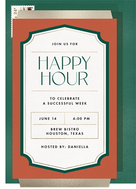 'Beer Can' Happy Hour Invitation