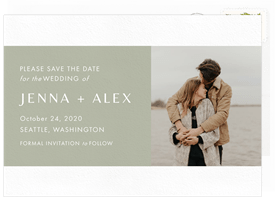 'Simple Stripe' Wedding Save the Date