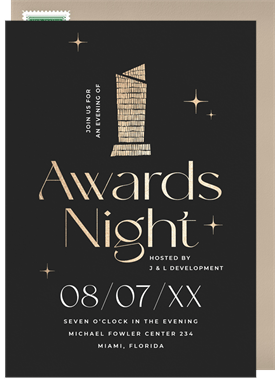 'Awards Night' Awards Ceremony Invitation