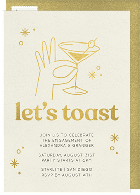 'Martini Toast' Party Invitation