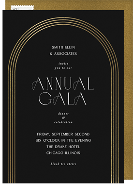 'Golden Arch' Gala Invitation