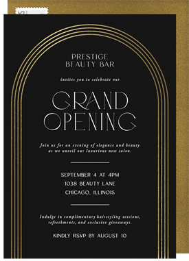 'Golden Arch' Grand opening Invitation