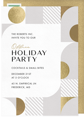 'Geo Border' Business Holiday Party Invitation