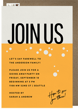 'Abstract Beer' Going Away Party Invitation