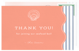 'Classic Seafood Boil' Company Retreat Thank You Note