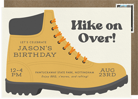 'Lace Up Your Boots' Adult Birthday Invitation