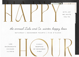 'Chic Hour' Happy Hour Invitation