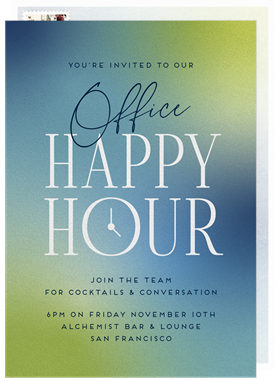 'Happy Hour O'Clock' Happy Hour Invitation
