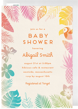 'Tropical Ombre' Baby Shower Invitation