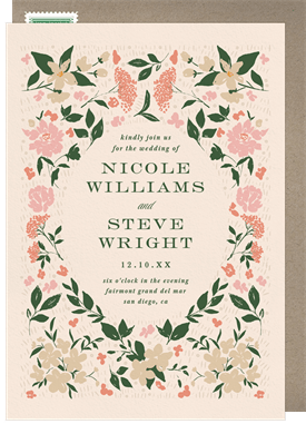 'Floral Meadow' Wedding Invitation