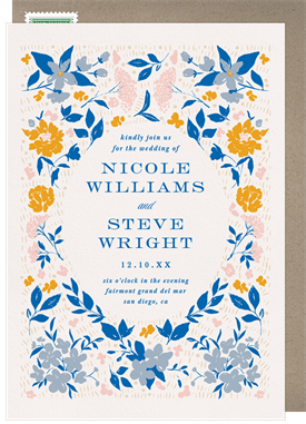 'Floral Meadow' Wedding Invitation