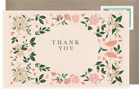 'Floral Meadow' Wedding Thank You Note