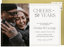 'Cheers to the Years' Anniversary Party Invitation