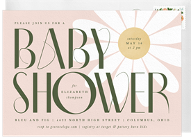 'Sweet Daisy' Baby Shower Invitation